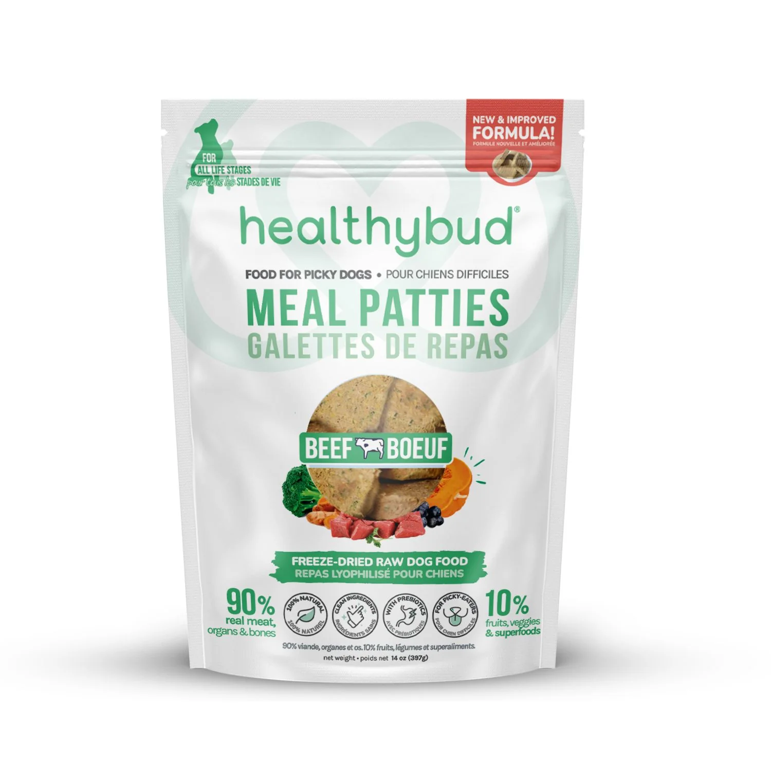HealthyBud Chien Galette lyophilisées Bœuf