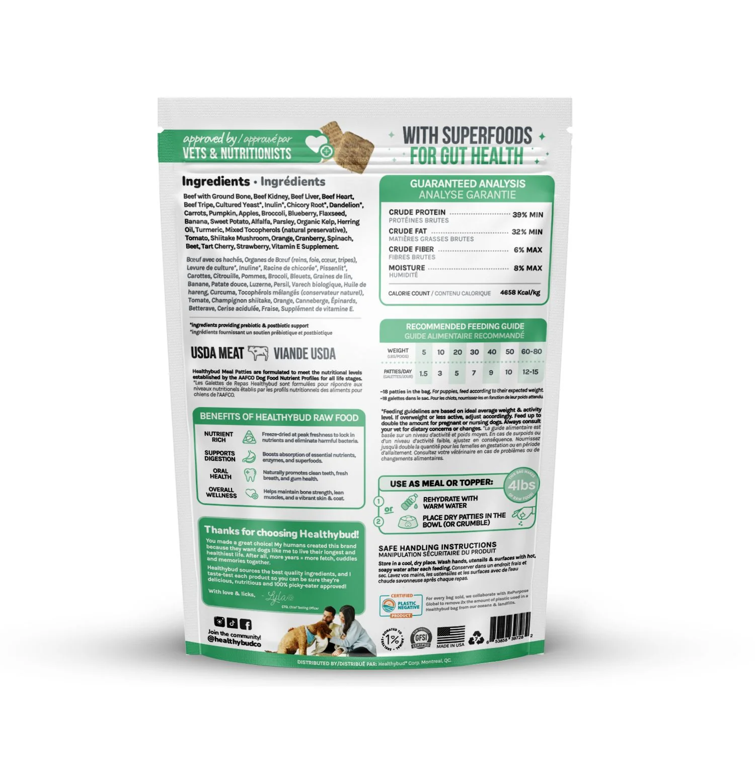 HealthyBud Chien Galette lyophilisées Bœuf – Image 2